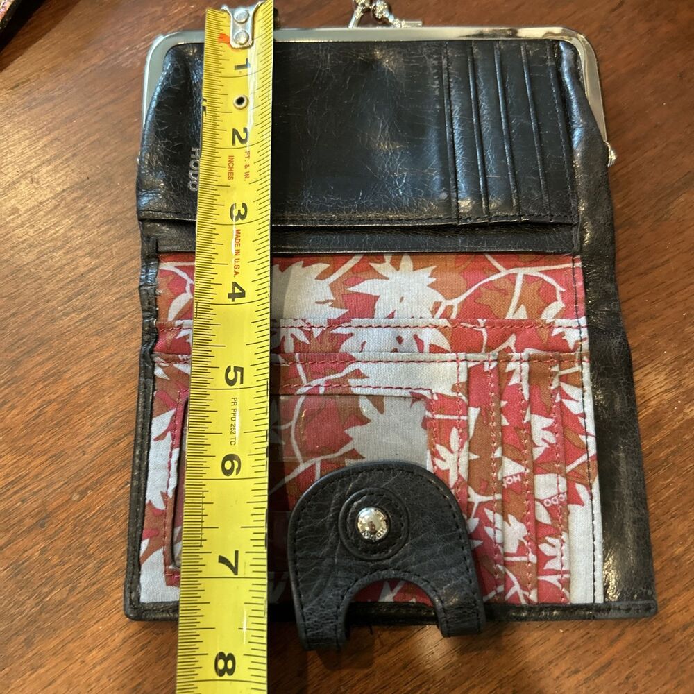 HOBO Black Leather Wallet with Silver Hardware - Picture 14 of 14